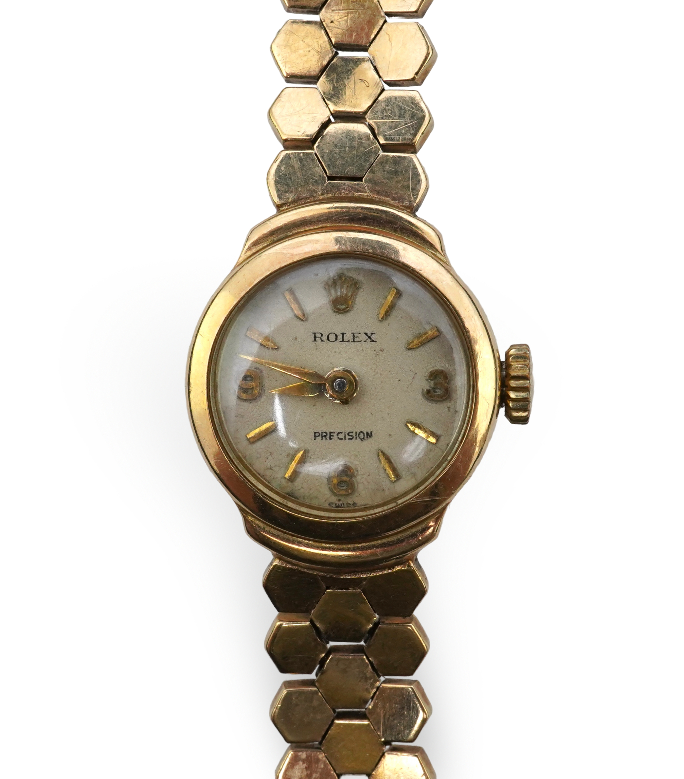 Rolex, a lady's gold wristwatch, circa 1957
